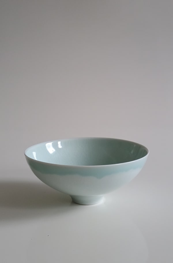 Double Celadon Bowl - Deep Blue Sky, 2025 Porcelain