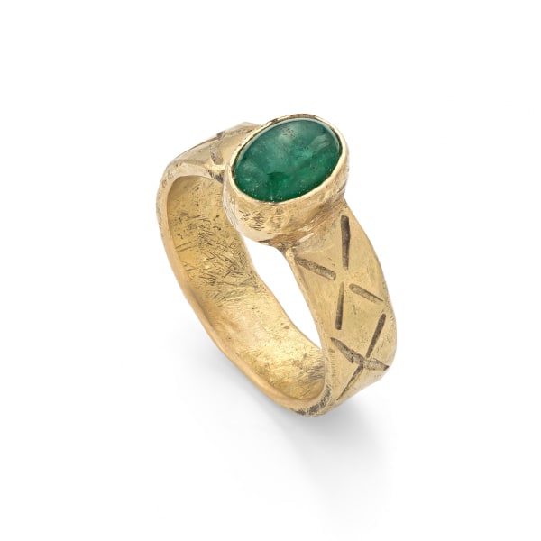 Guy Royle, Ring - 18ct Yellow Gold with Emerald size N, 2021