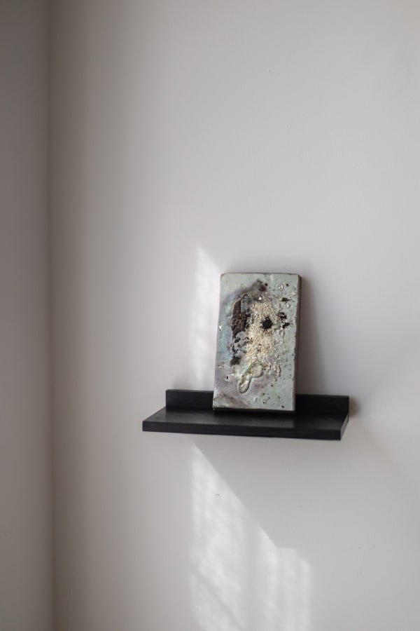 Fossilised Wood + Copper Panel II Stoneware and Wild Clay