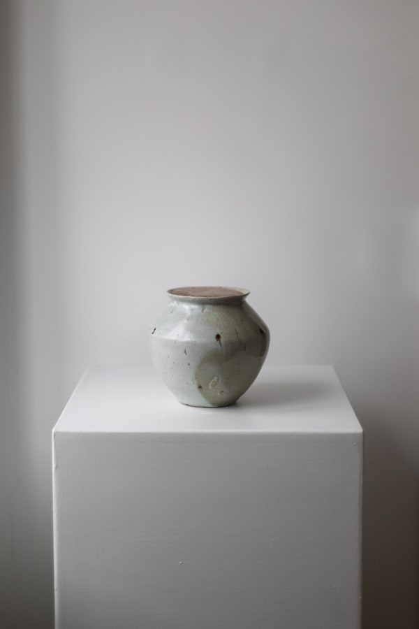 Cliff Ridge Vessel with Brass Lid Stoneware and Wild Clay