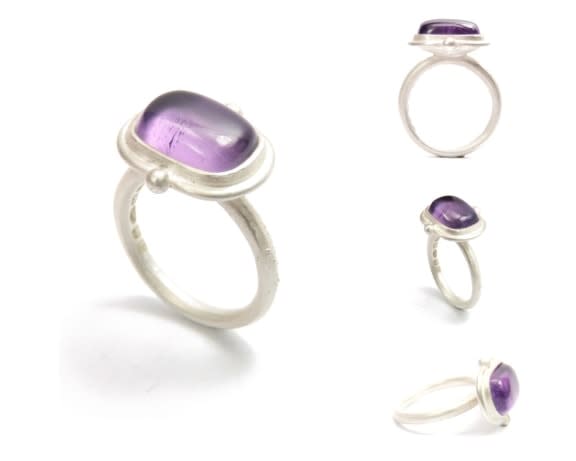 Sam Photic, Ring - Sterling Silver and Amethyst