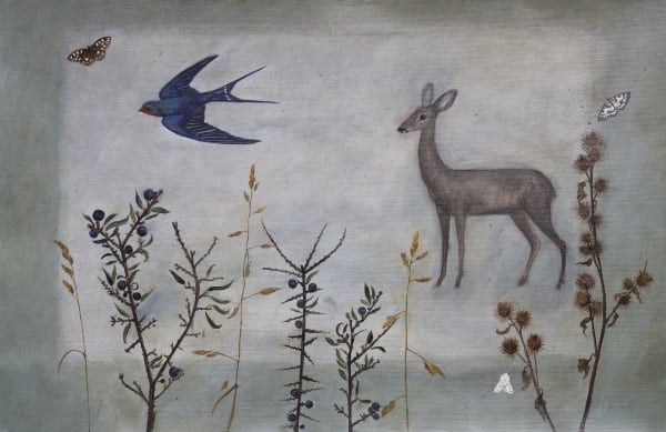 October Swallow, 2025 Acrylic on paper