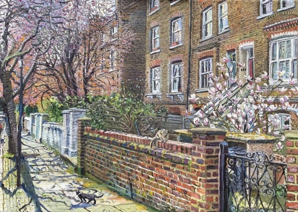 Melissa Scott-Miller, Magnolia and Cats in an Islington Street