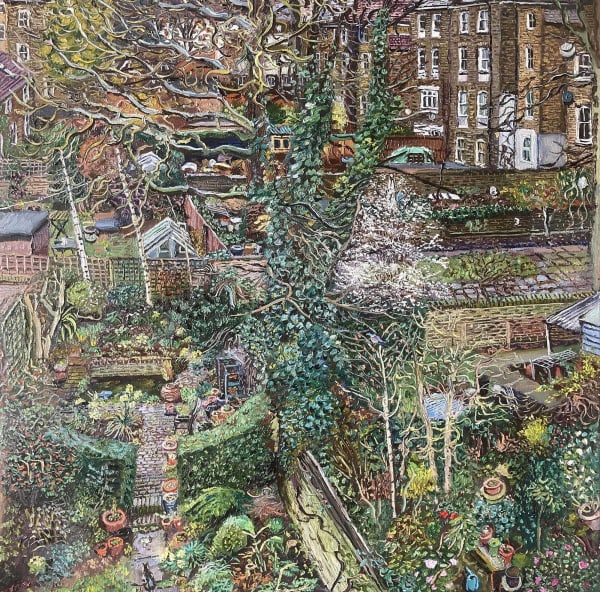Melissa Scott-Miller, Small Early Spring Back Garden View