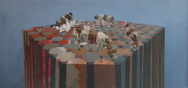 Kenneth Le Riche, Cow Repeated Appearing to Graze on Constructed Column