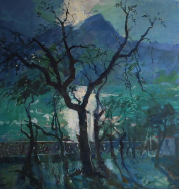 Jane Corsellis, Olive Trees at Lake Garda, Evening