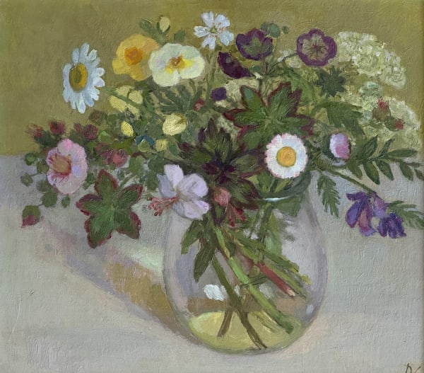 Diana Calvert, May Flowers in a Glass Jar