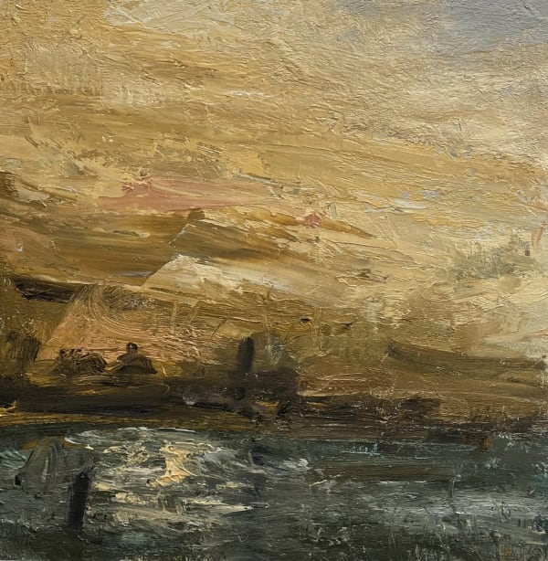 Louise Balaam, Gold and Sea Green (Venetian Sky)