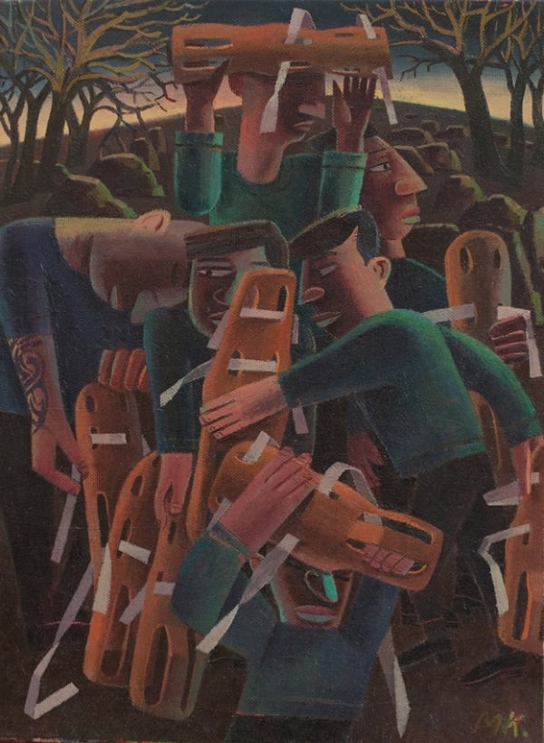 Michael Kirkbride, Collecting Leg Splints - Study