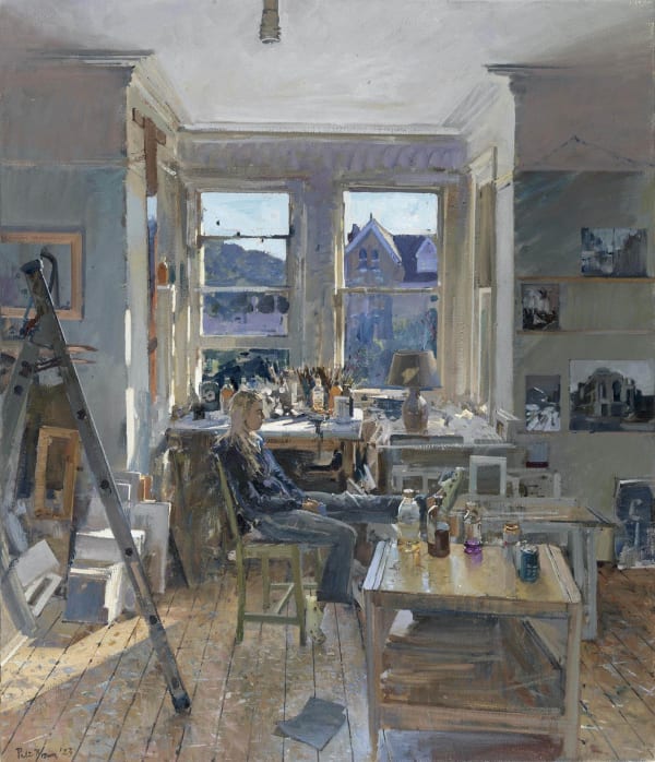 Peter Brown, Hattie in the Studio, Bright Summer Morning