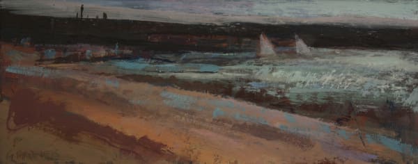 Judith Gardner, Beach Study with Two Sailing Boats