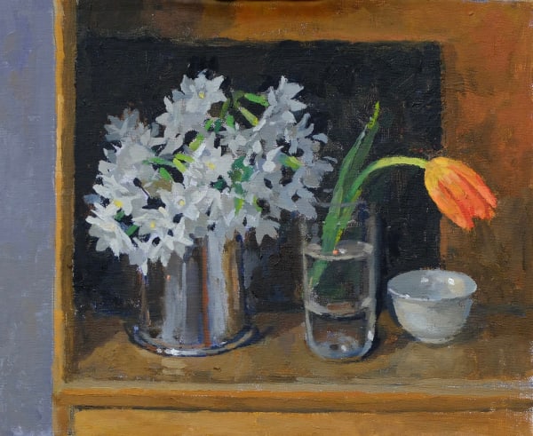 Pamela Kay, Paperwhites and a Tulip