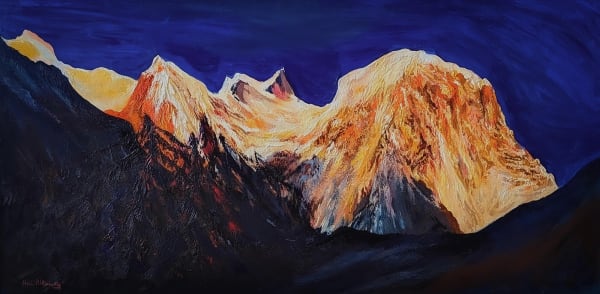 Neil Pittaway, First Light on Hiunchuli Peak and Annapurna South, Nepal