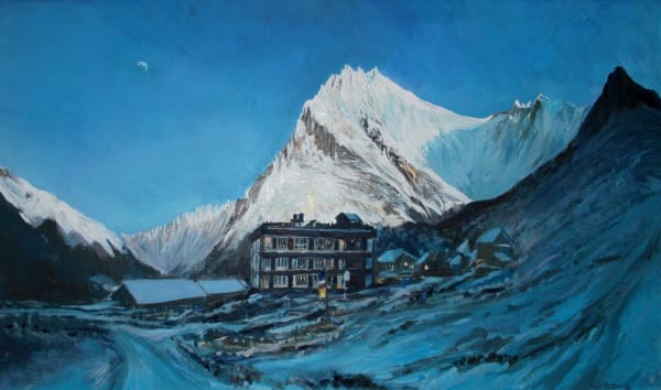 Neil Pittaway, Snowy Dusk in the Langtang at Kyranjin Gumba (3780M), Nepal