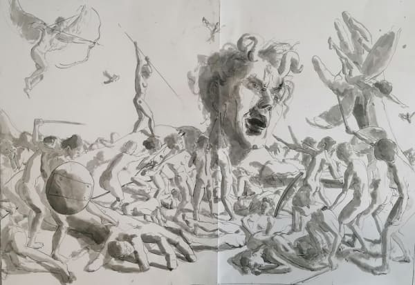 Nicholas Baldion, Battle of the Alices, Ink Study