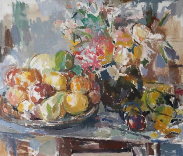 Daniel Shadbolt, Still Life with Fruit and Flowers