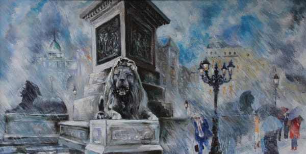 Neil Pittaway, Rainy Day, Trafalgar Square, London