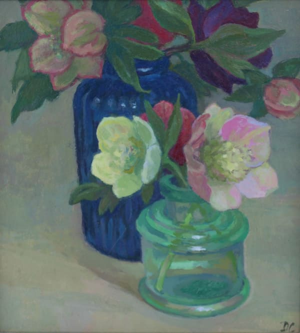 Diana Calvert, Glass Vases with Hellebores