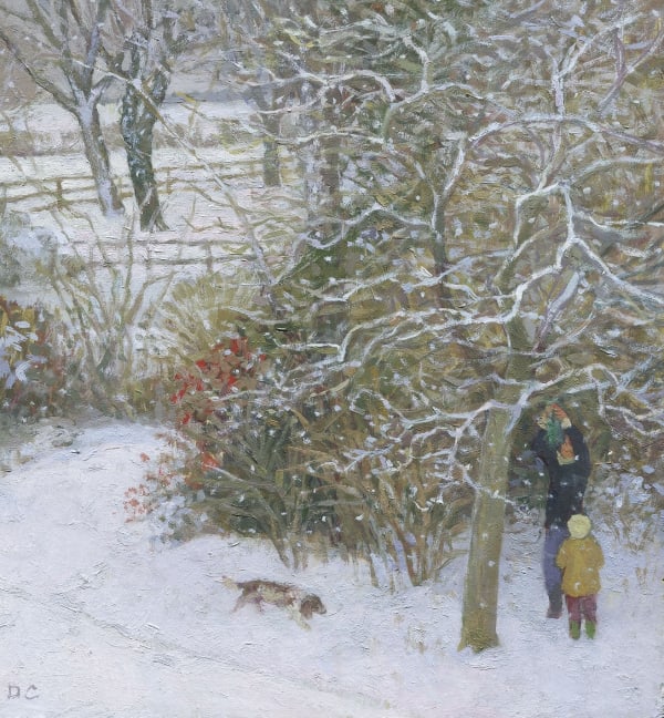 Diana Calvert, Hanging up the Bird Feeder