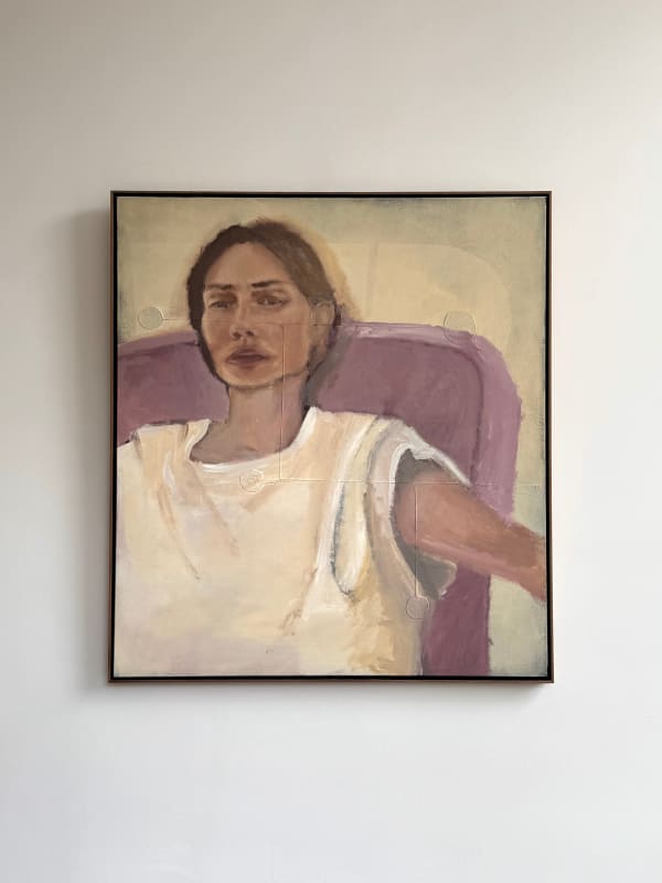 Julie Haverkamp, LADY ON A PINK COUCH, 2025