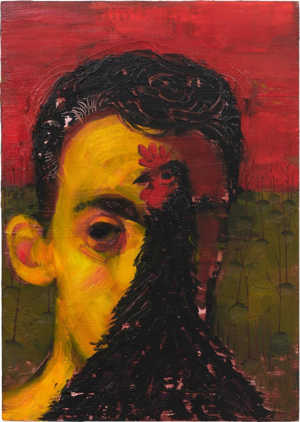 Alessandra Acierno Just a Boy and His Cock, 2023 Oil on board