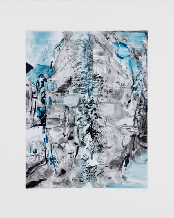 Soren Hope Mouth, moves lips as if speaking, 2025 Edition variée with spit-bite aquatint, softground, drypoint, and monotype