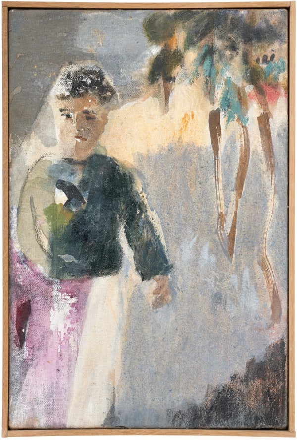 Nick Jensen Baba, 2025 Oil and acrylic on linen in artist's frame