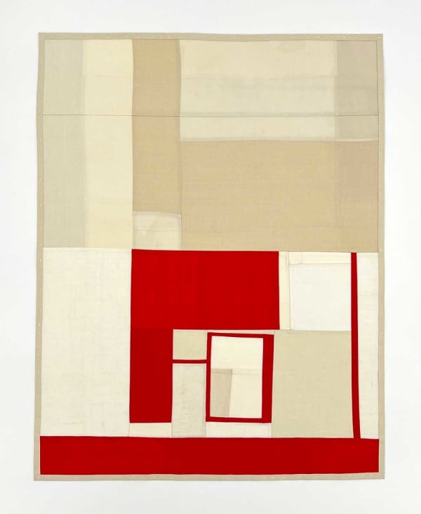 Debra Smith, Medium Red & White Study, #1, 2023