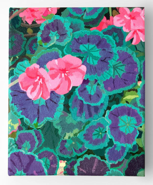 Lisa Rock, Pink Geraniums, 2023