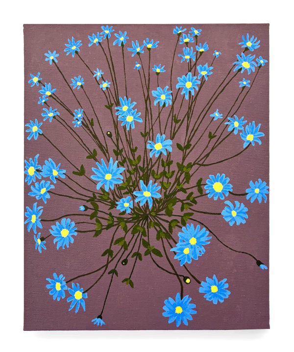 Lisa Rock, Blue Daisies, 2025