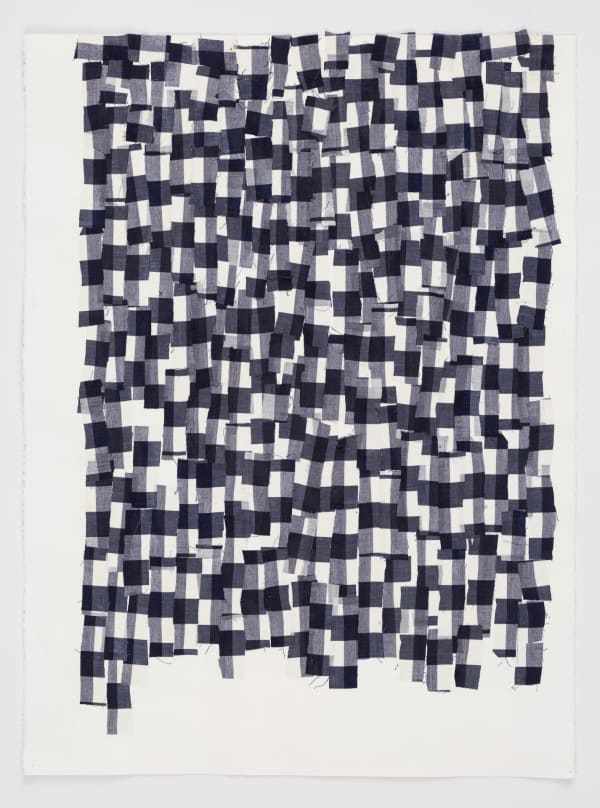 Bruce Price, Untitled (dark blue gingham), 2016