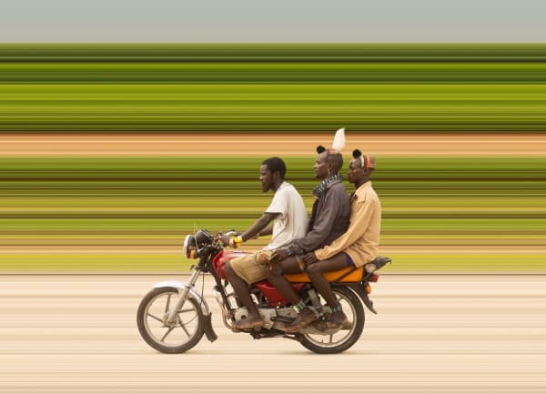 Girma Berta, Streets of Turmi, Ethiopia_2 (Large format), from The Motion series, 2024