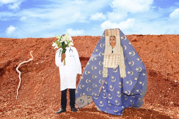 Sara Benabdallah, Labsa Lakbira 4, from "Dry Land" series (Large Format), 2024