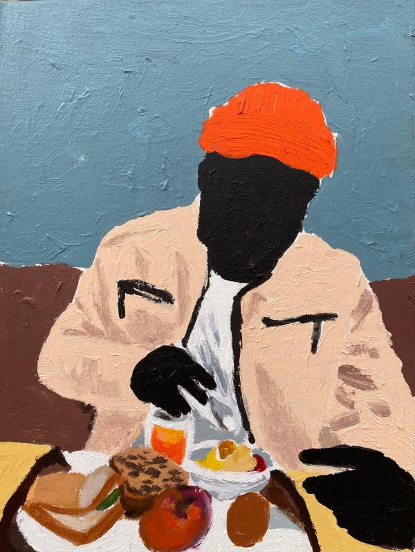 Ato Jackson, In_aforeignland_chilling_inorangecap_, 2024