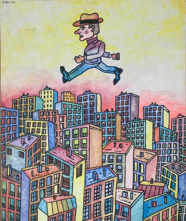 Antonio Seguí, Hombre sobre la ciudad , 1987