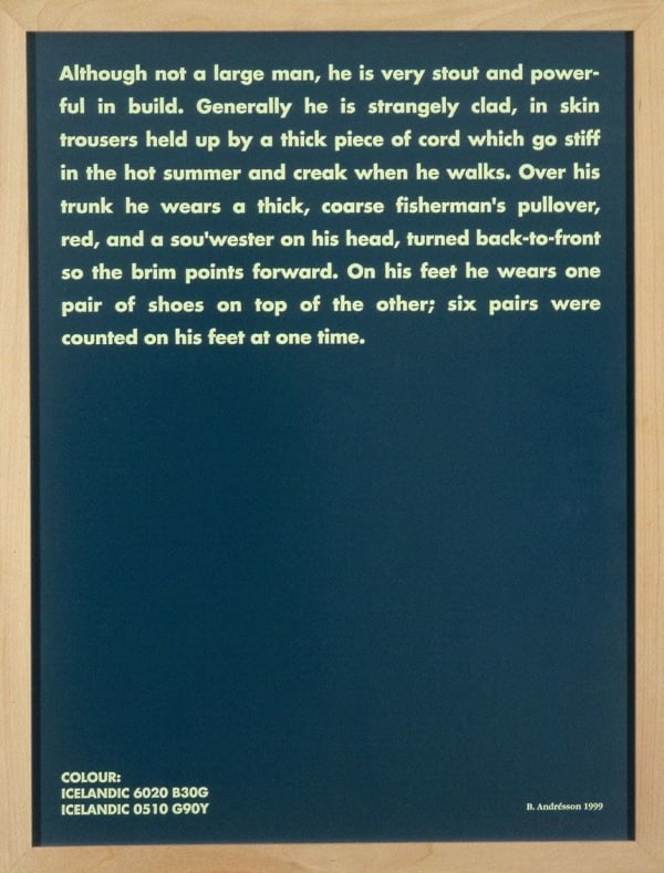 Birgir Andrésson Portrait #9, 1999 Oil and silkscreen on MDF Framed with plexiglass