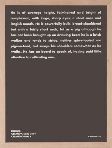 Birgir Andrésson Portrait #5, 1999 Oil and silkscreen on MDF Framed with plexiglass