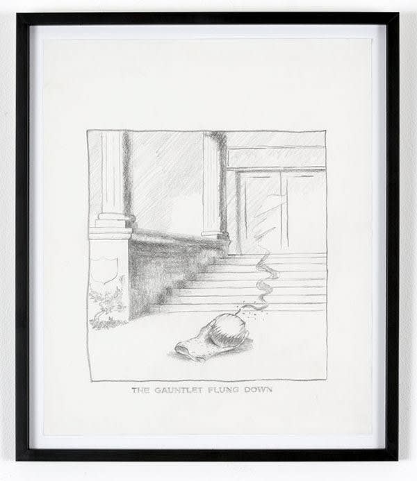 Gardar Eide Einarsson The Gauntlet Flung Down, 2004 Pencil on paper