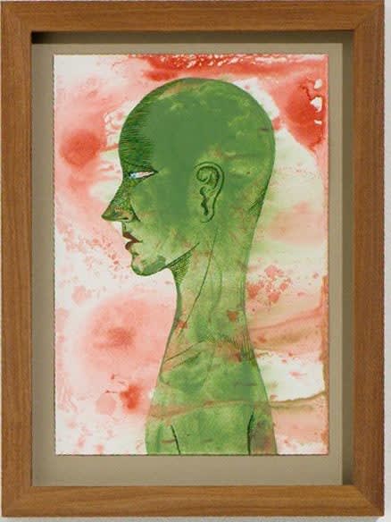 Ed Templeton Untitled (green profile), 2008 Acrylic and ink on paper