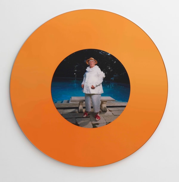 Miriam Bäckström Mirrors, 2012 Round cibachrome photograph, mounted on round colored mirror, mounted on round aluminum