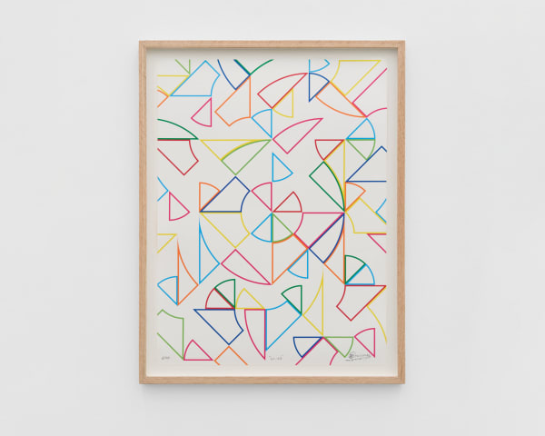 Eduardo Terrazas 1.1.161S (1.1.161b, 1974) From the series: Possibilities of a Structure Subseries: Cosmos, 2025 Silkscreen on cotton paper