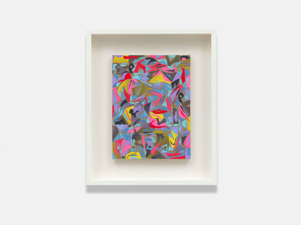 Carlos Amorales Jungla de estrellas (Star Jungle) 20, 2021 Collage of printed cardboard on canvas