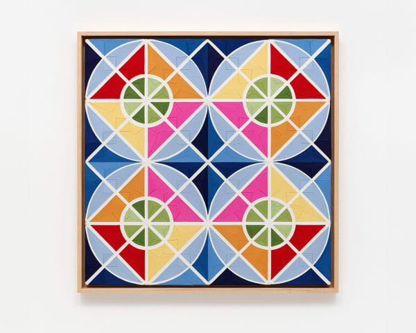 Eduardo Terrazas 1.1.666 From the series: Possibilities of a Structure Subseries: Cosmos, 2024 Wool yarn on wooden board covered with Melipona bee wax and framed with Optium Museum Acrylic