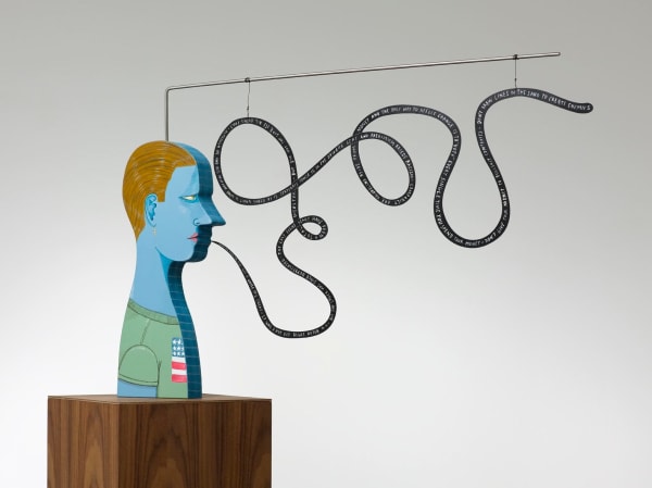 Ed Templeton American pride for sale (it's cheap), 2008 Acrylic on MDF / text on aluminum