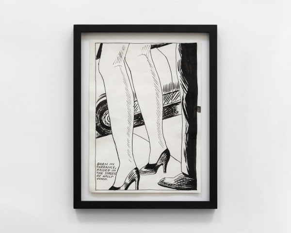 Raymond Pettibon No title (Born in Torrance...), 1985 Ink on paper