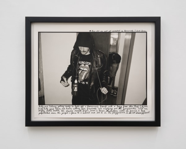 Ed Templeton Billy Marks with homemadebomb, New York City, 2005 Gelatin Silver Print and Acrylic ink