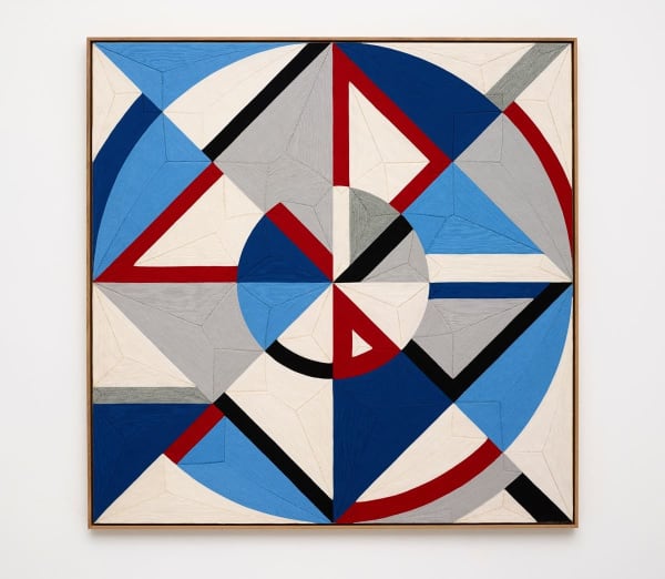 Eduardo Terrazas 1.1.165, 1974-2014 Wool yarn and Campeche wax on wooden board