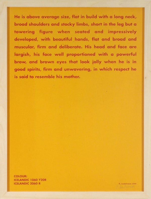 Birgir Andrésson Portrait #7, 1999 Oil and silkscreen on MDF Framed with plexiglass