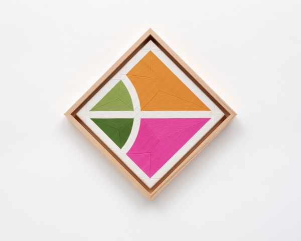 Eduardo Terrazas 28.71 From the series: Cosmic Variations, 2024 Wool yarn on wooden board covered with Campeche wax and framed with Optium Museum Acrylic 65 x 65 cm 25.59 x 25.59 in