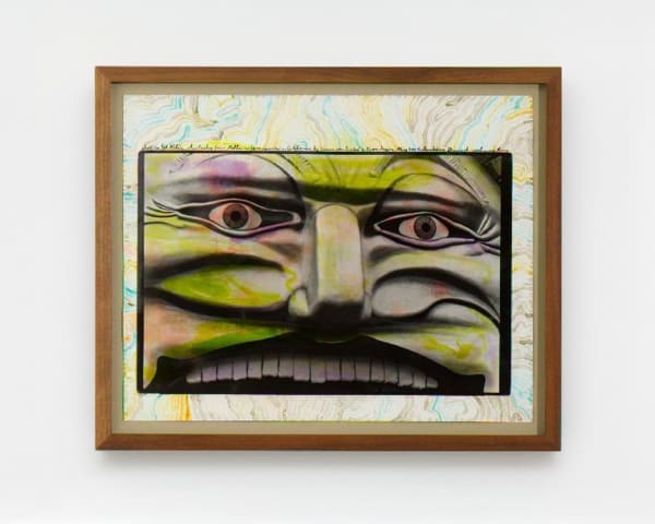 Ed Templeton St. Kilda Australia, 2008 Black and white photograph with acrylic and ink mounted on paper painted with acrylic